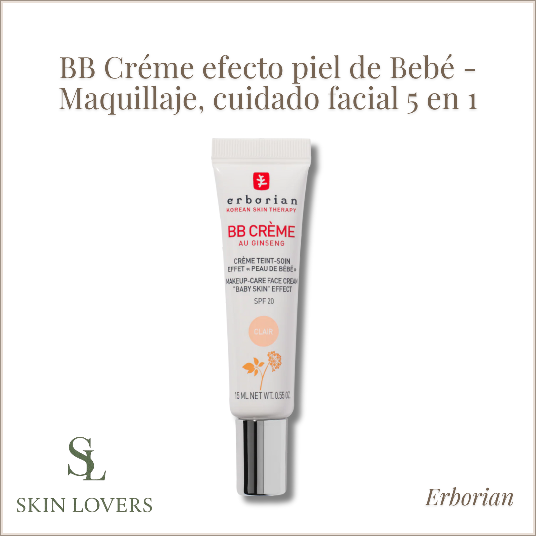 BB CREAM "BABY SKIN" EFFECT MAKE-UP CARE FACE CREAM 5-IN-1 (CLAIR) - ERBORIAN