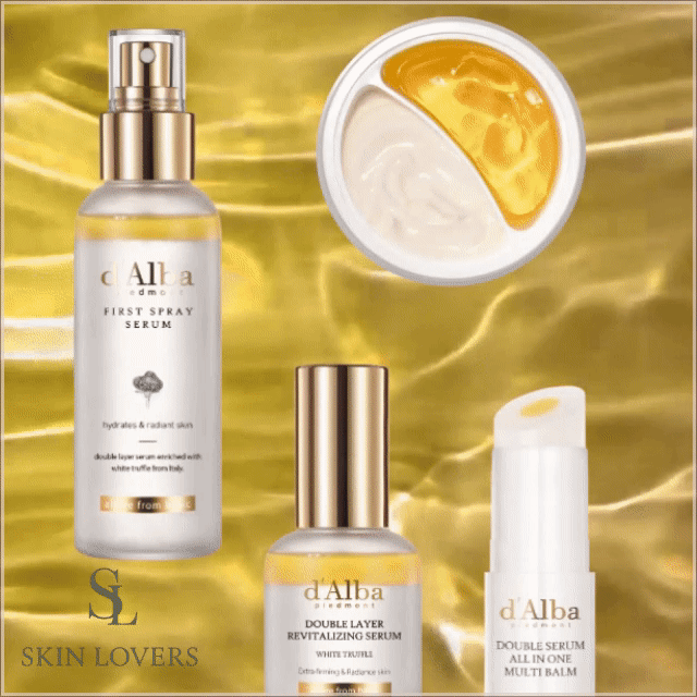 D'ALBA PIEDMONT ITALIAN DOUBLE SERUM ALL IN ONE MULTI BALM WHITENING & ANTI-WRINKLE- WHITE TRUFFLE, COLLAGEN. VITAMIN C -10GR - D'ALBA