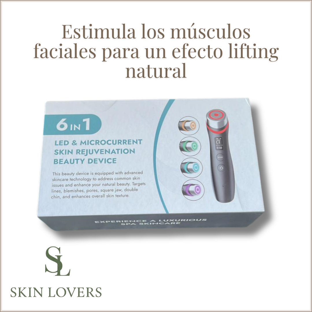 6 IN 1 LED AND MICROCURRENT SKIN REJUVENATION BEAUTY DEVICE - GENERIC