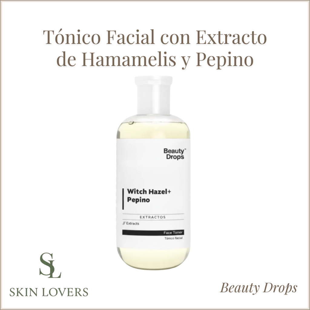 Facial Toner with Witch Hazel and Cucumber Extract -  Beauty Drops