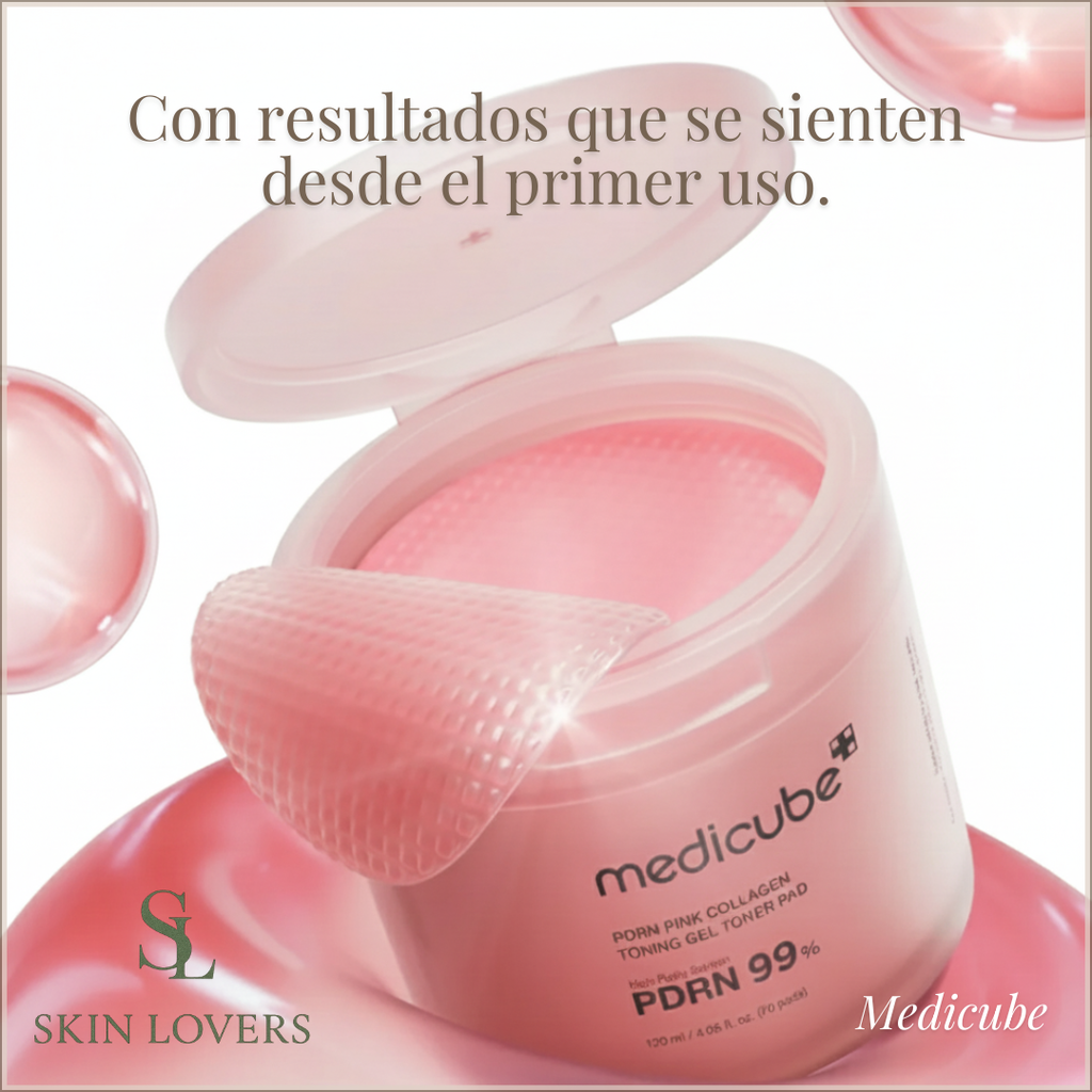 PDRN PINK COLLAGEN TONING GEL TONER PAD 70 UNIDADES -MEDICUBE-