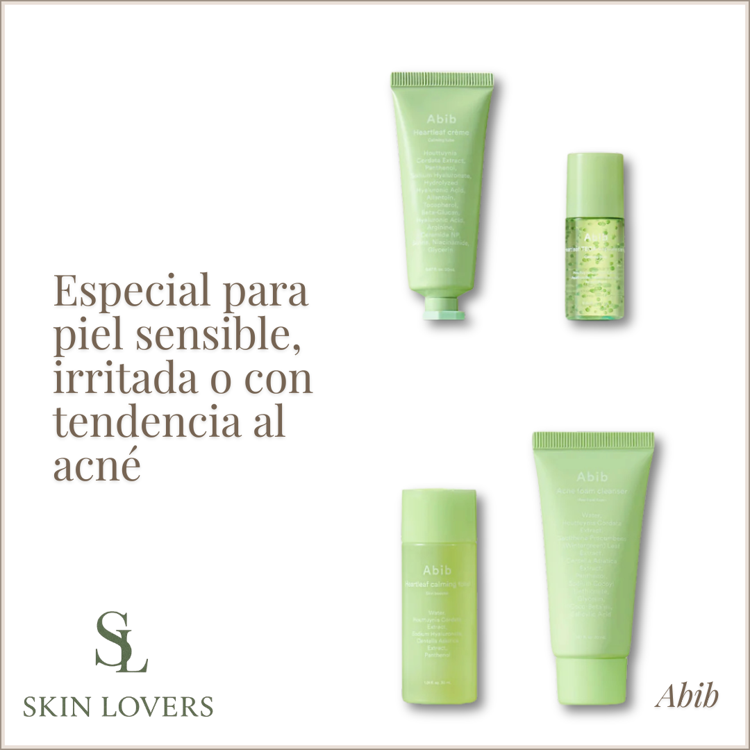 ABIB HEARTLEAF CALMING TRIAL KIT(HEARTLEAF FOAM 30ML + CALMING TONER 30ML + TECA CAPSULE SERUM 15ML + CRÈME 20ML) - ABIB