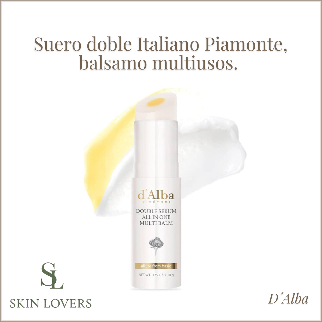 D'ALBA PIEDMONT ITALIAN DOUBLE SERUM ALL IN ONE MULTI BALM WHITENING & ANTI-WRINKLE- WHITE TRUFFLE, COLLAGEN. VITAMIN C -10GR - D'ALBA