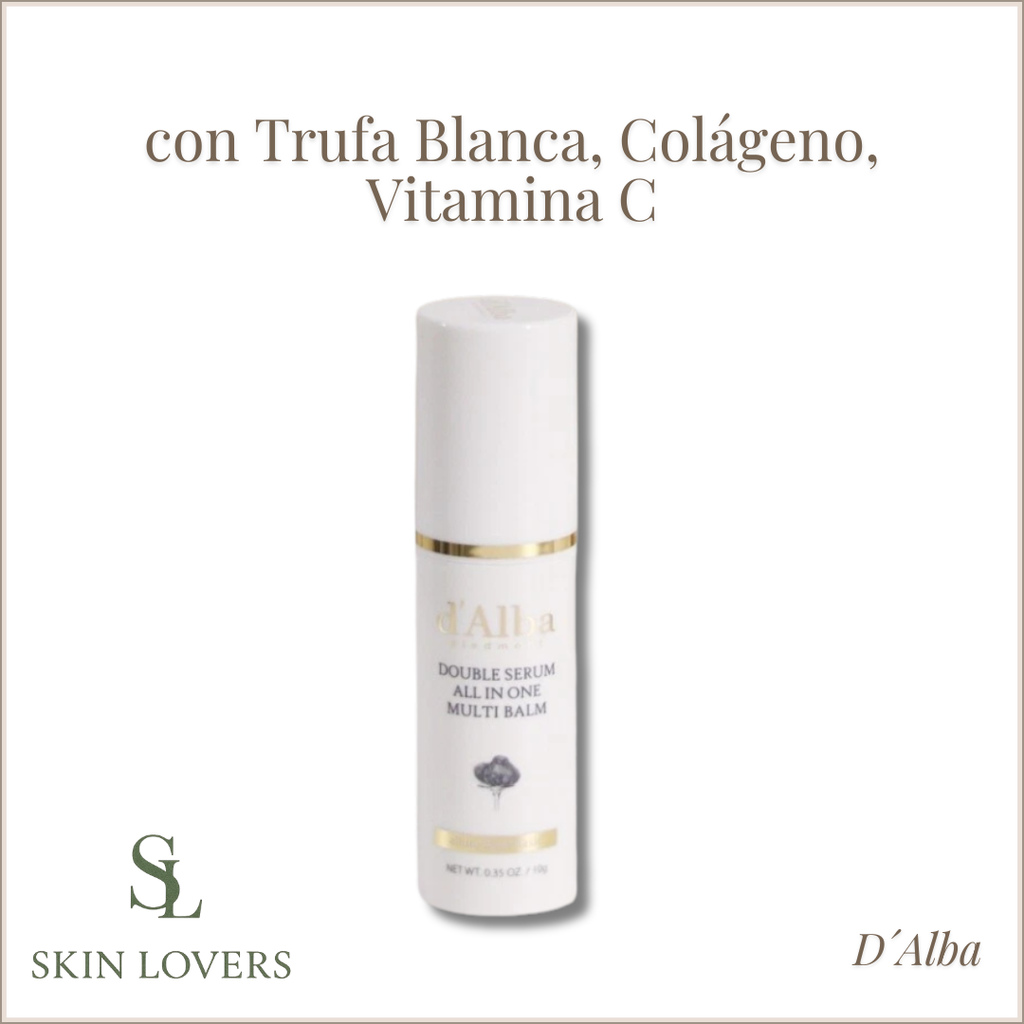 D'ALBA PIEDMONT ITALIAN DOUBLE SERUM ALL IN ONE MULTI BALM WHITENING & ANTI-WRINKLE- WHITE TRUFFLE, COLLAGEN. VITAMIN C -10GR - D'ALBA