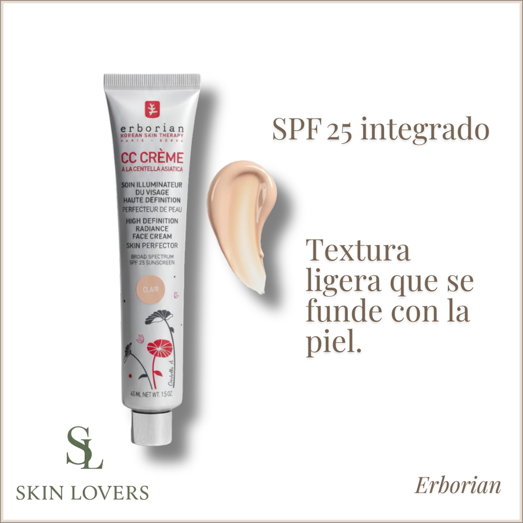 HYDRATING CC CREAM FOUNDATION WITH CENTELLA ASIATICA (LIGHT & DARK TONE) - ERBORIAN