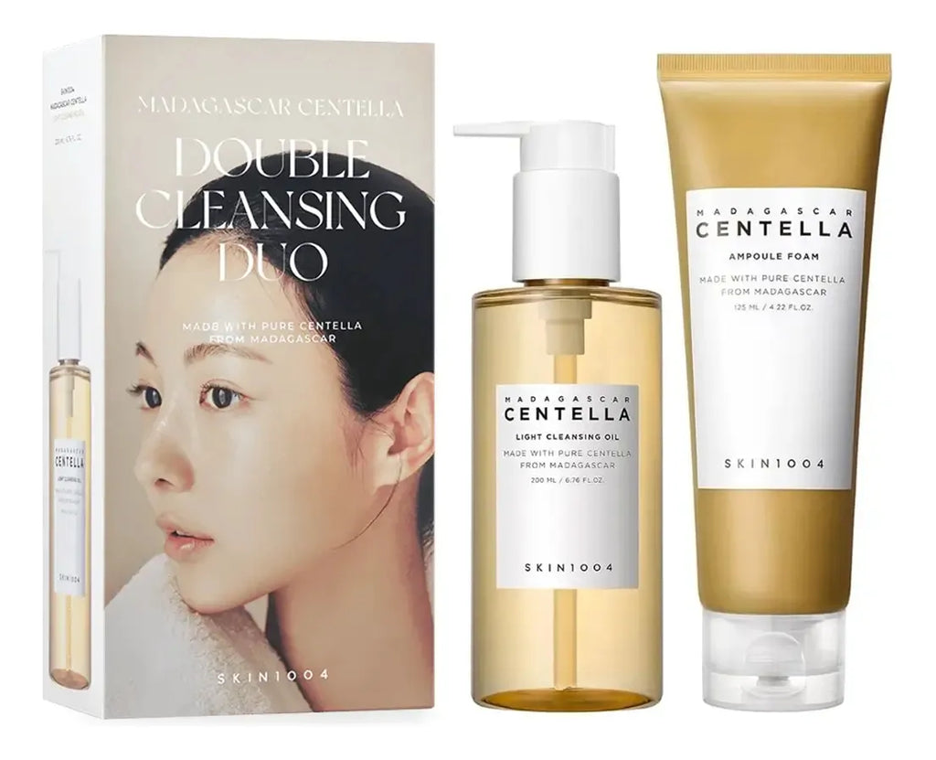 MADAGASCAR CENTELLA DOUBLE CLEANSING DUO (cleansing oil + centella foam)- SKIN 1004