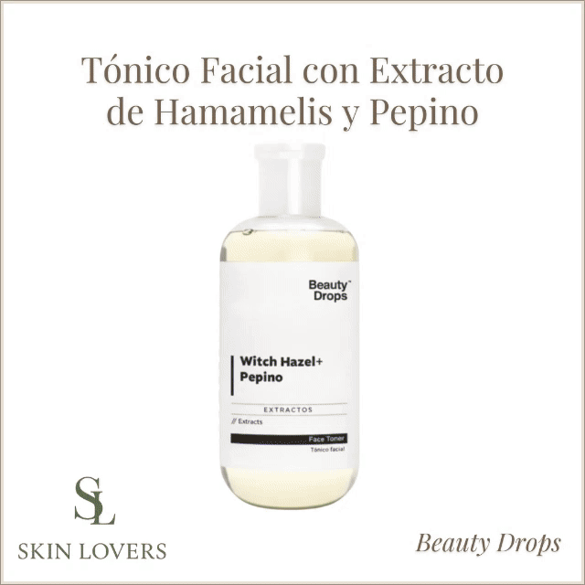 Facial Toner with Witch Hazel and Cucumber Extract -  Beauty Drops