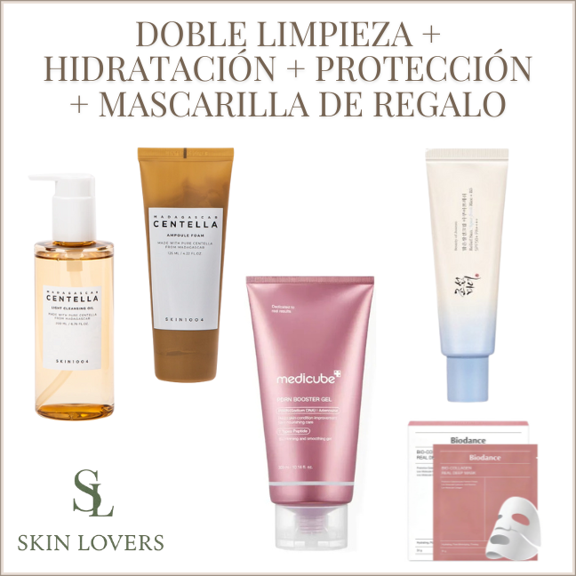 KIT HIDRATACIÓN VERANO: DOBLE LIMPIEZA + HIDRATACIÓN + PROTECCIÓN + MASCARILLA DE REGALO