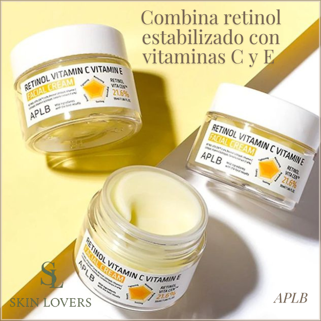 Crema Facial Con Retinol, Vitamina C Y Vitamina E - APLB
