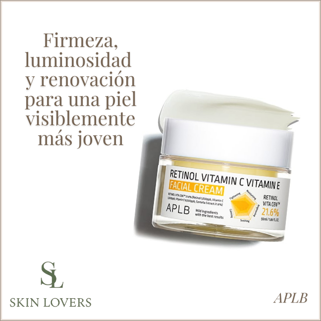 Crema Facial Con Retinol, Vitamina C Y Vitamina E - APLB