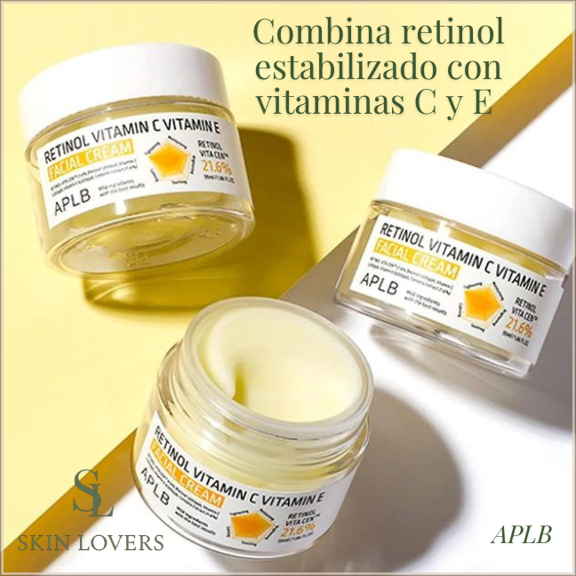 CREMA FACIAL CON RETINOL, VITAMINA C Y VITAMINA E - APLB
