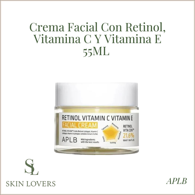 CREMA FACIAL CON RETINOL, VITAMINA C Y VITAMINA E - APLB