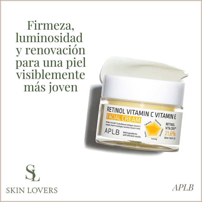 CREMA FACIAL CON RETINOL, VITAMINA C Y VITAMINA E - APLB