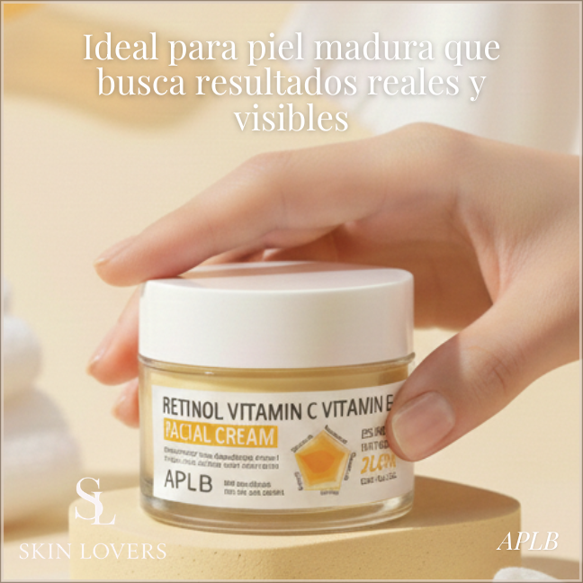CREMA FACIAL CON RETINOL, VITAMINA C Y VITAMINA E - APLB