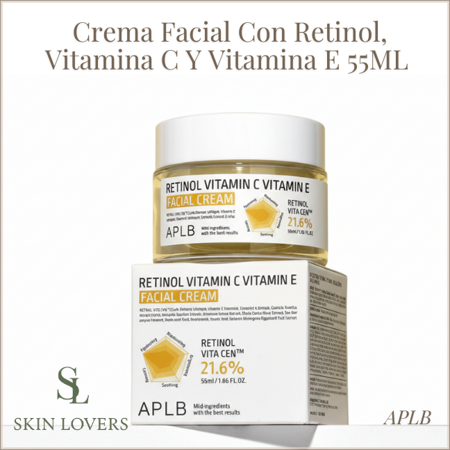Crema Facial Con Retinol, Vitamina C Y Vitamina E - APLB