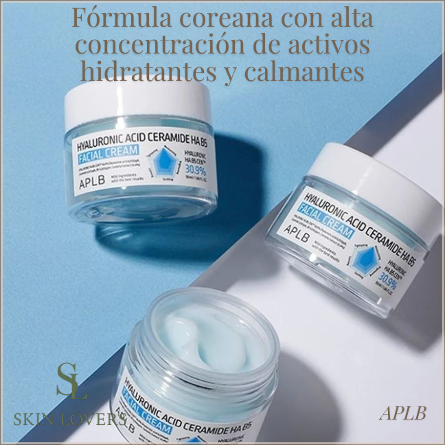 Crema facial de ácido hialurónico, ceramida y HA B55 55 ml - APLB