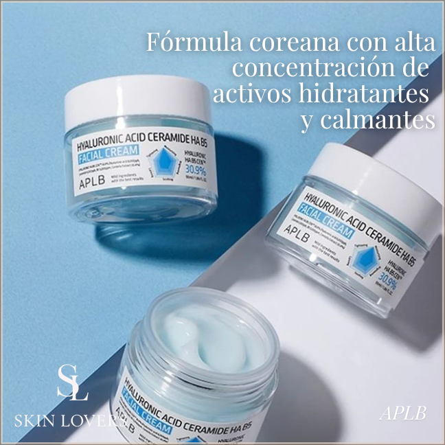 Crema facial de ácido hialurónico, ceramida y HA B55 55 ml - APLB