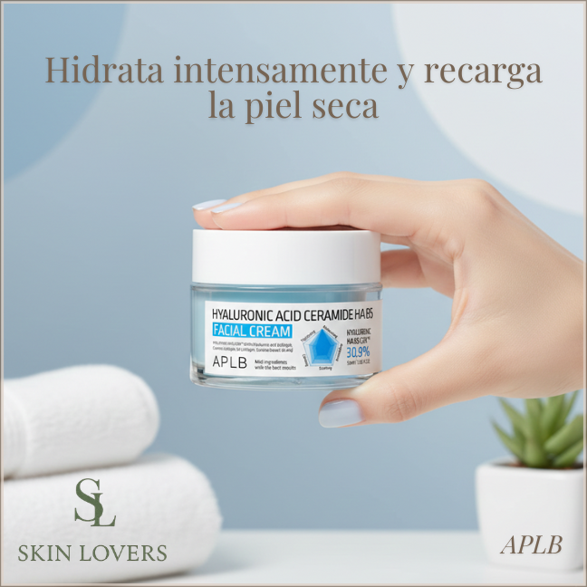 Crema facial de ácido hialurónico, ceramida y HA B55 55 ml - APLB