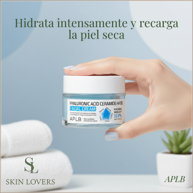 Crema facial de ácido hialurónico, ceramida y HA B55 55 ml - APLB