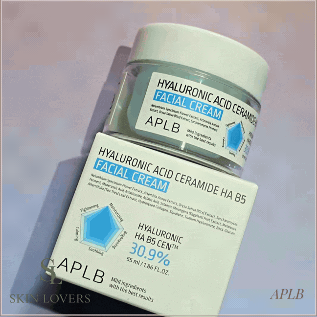 Crema facial de ácido hialurónico, ceramida y HA B55 55 ml - APLB