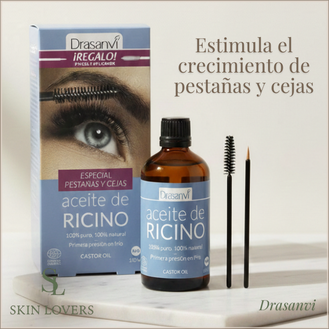 Aceite de Ricino BIO 100 ml Drasanvi (Especial cejas y pestañas) - DRANSAVI