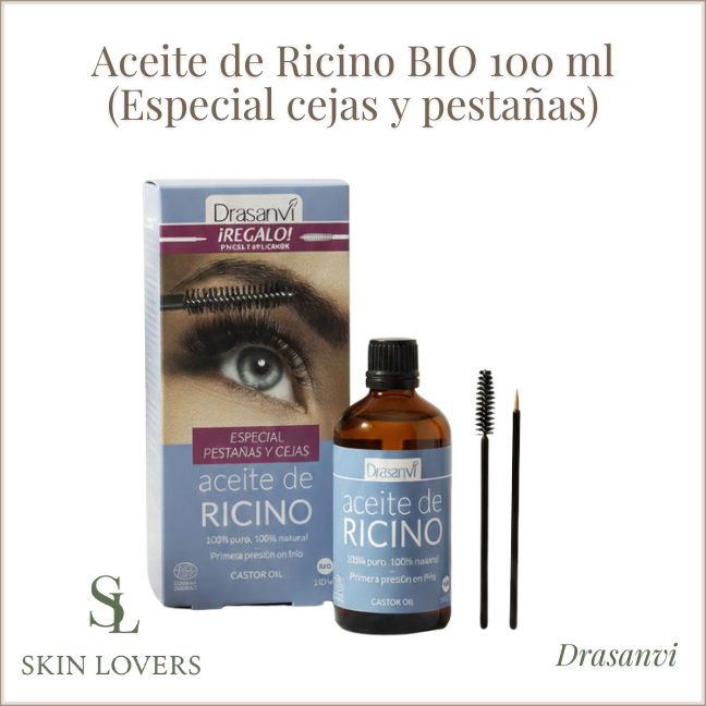 Aceite de Ricino BIO 100 ml Drasanvi (Especial cejas y pestañas) - DRANSAVI