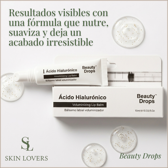 BÁLSAMO LABIAL VOLUMINIZADOR CON ÁCIDO HIALURÓNICO - BEAUTY DROPS