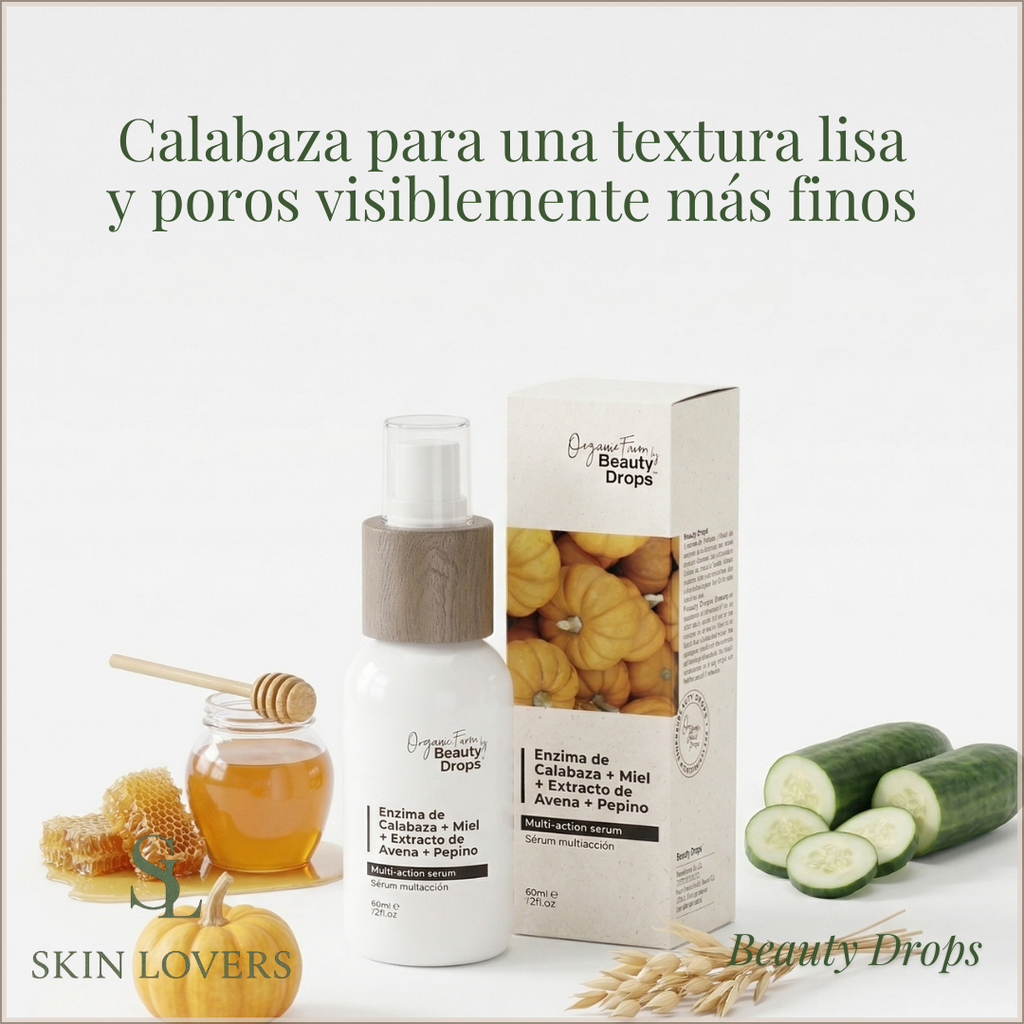 ORGANIC FARM SERUM Enzima de Calabaza + Miel + Avena + Pepino - BEAUTY DROPS