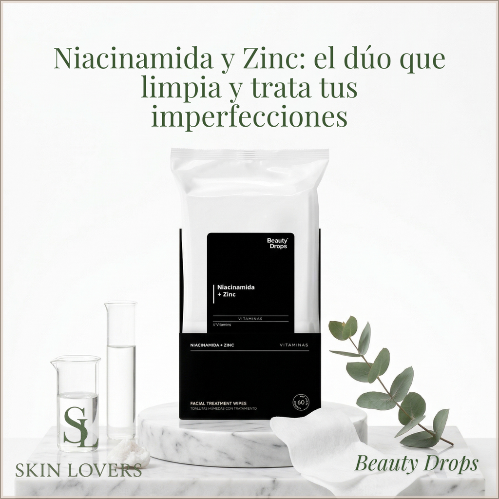 TOALLITAS DESMAQUILLANTES NIACINAMIDA + ZINC - BEAUTY DROPS