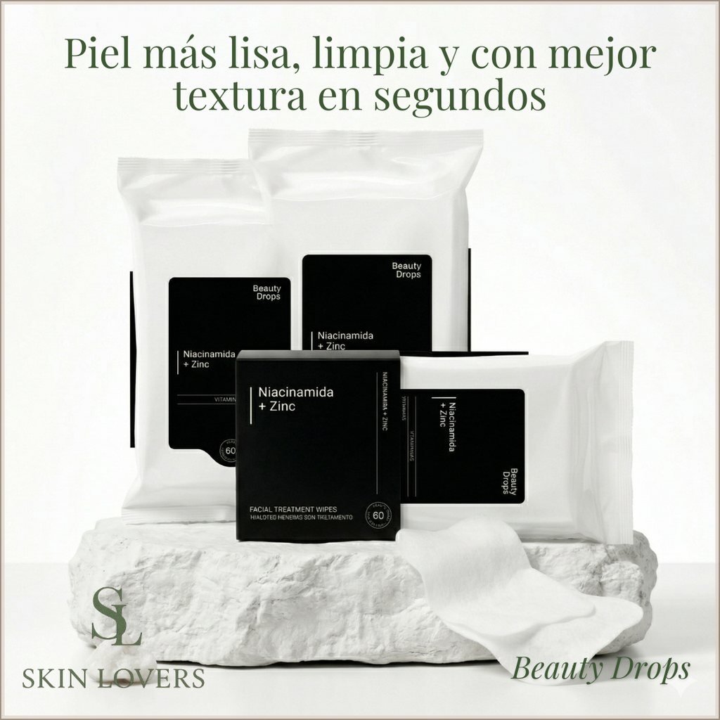 TOALLITAS DESMAQUILLANTES NIACINAMIDA + ZINC - BEAUTY DROPS