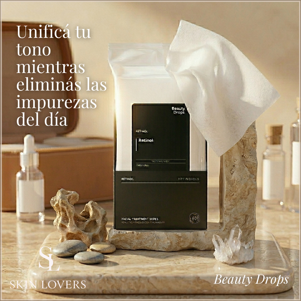 TOALLITAS DESMAQUILLANTES CON RETINOL - BEAUTY DROPS