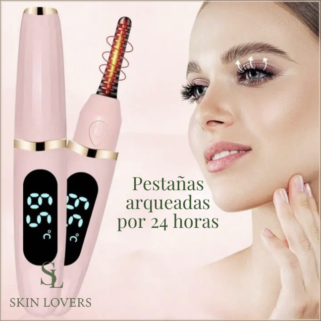 RIZADOR DE PESTAÑAS ELÉCTRICO CON CALOR ROSA - 3