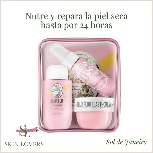 BEIJA FLOR JET SET (BEIJA FLOR SKIN-RENEWING BODY WASH 90 ML + BEIJA FLOR ELASTI-CREAM 50 ML + BRAZILIAN CRUSH CHEIROSA MIST 30 ML) - SOL JANEIRO
