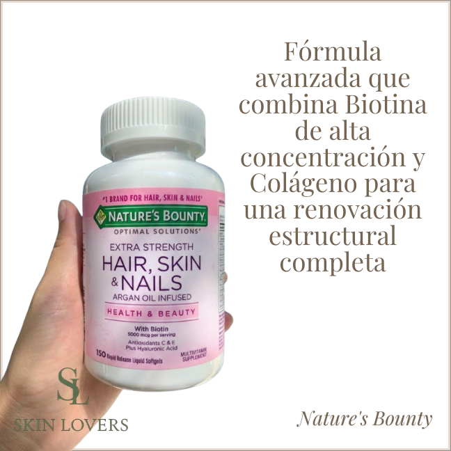 Suplemento Para Cabello, Piel Y Uñas 5.000 mcg Biotin Argan Oil Infused - NATURE'S BOUNTY