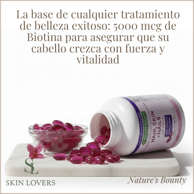 Suplemento Para Cabello, Piel Y Uñas 5.000 mcg Biotin Argan Oil Infused - NATURE'S BOUNTY